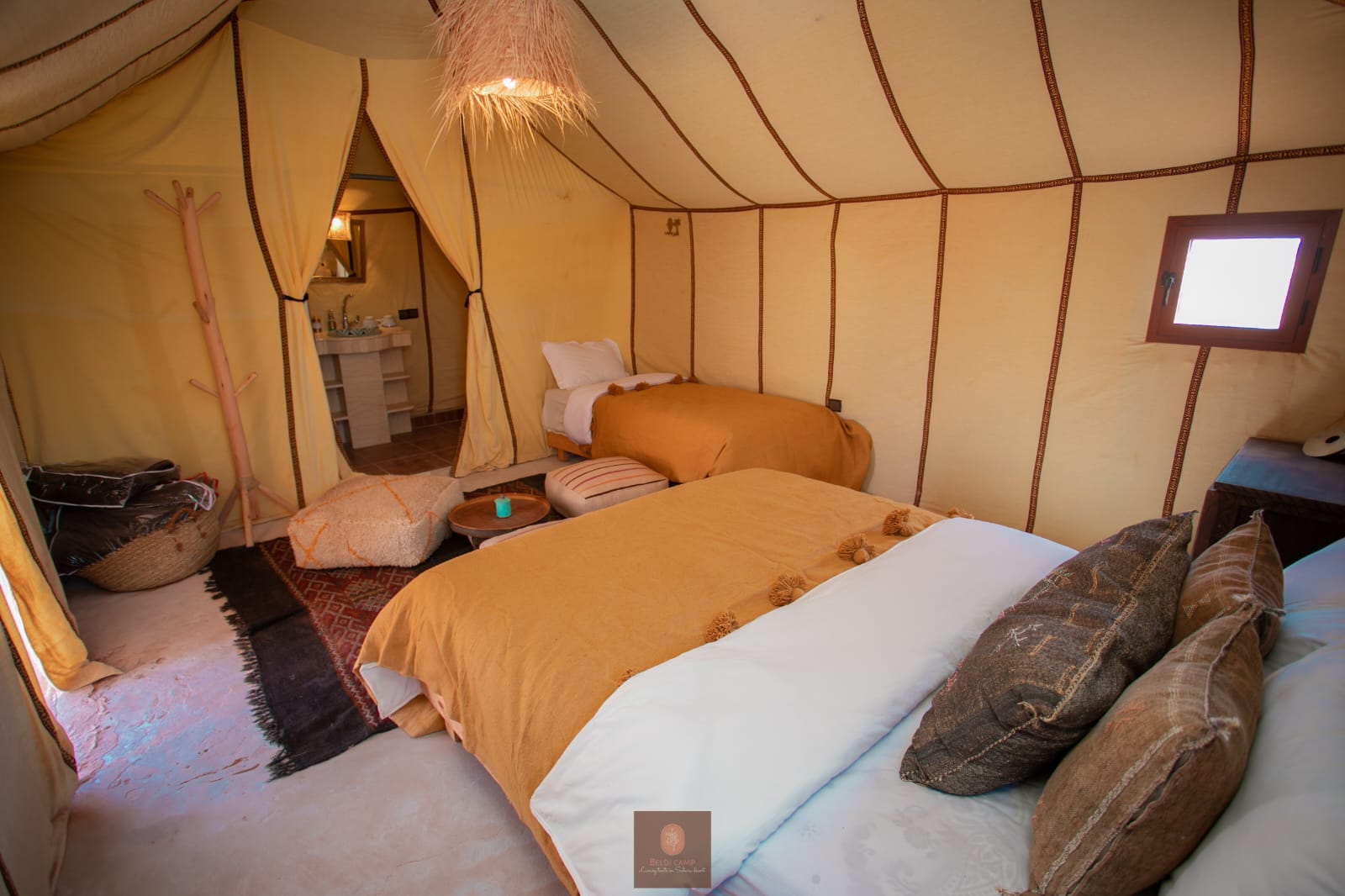 Double Twin Luxury Tent Orange - Merzouga 3
