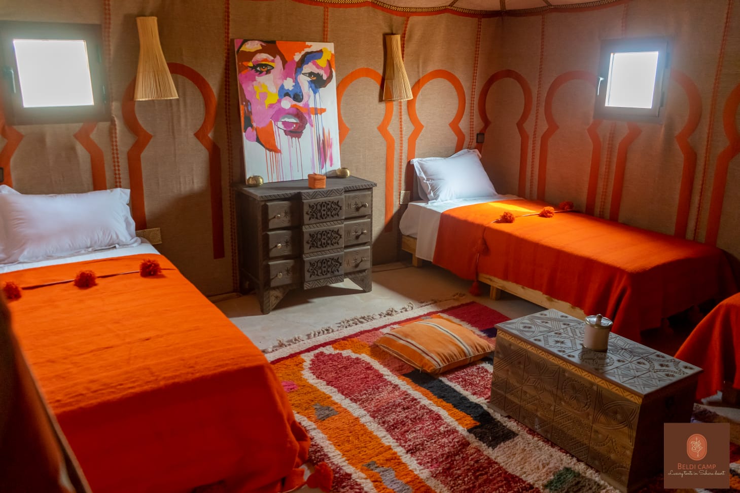 Single Luxury Tent Orange - Merzouga 3