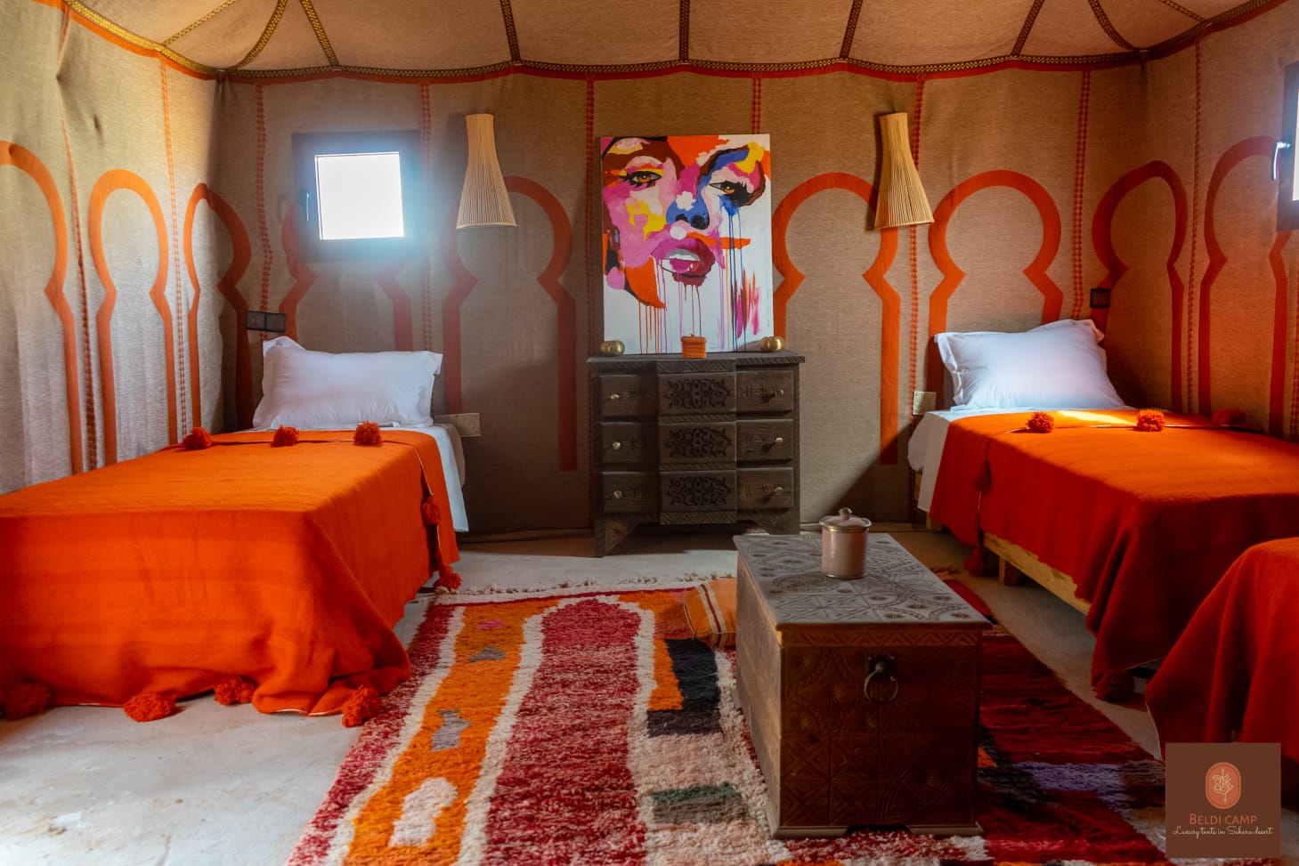 Single Luxury Tent Orange - Merzouga 3